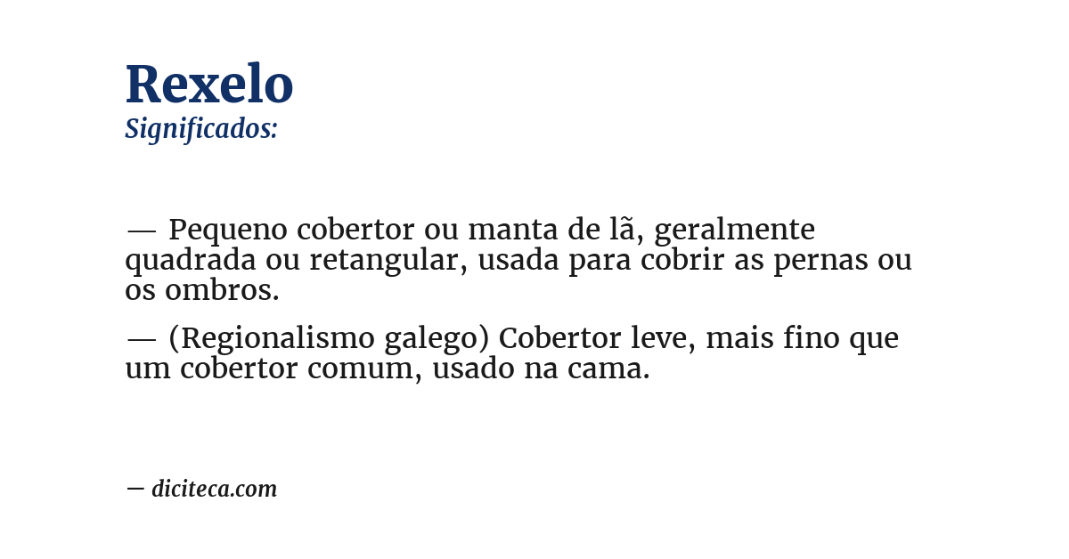 Significado de rexelo
