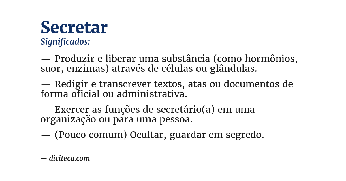 Significado de secretar