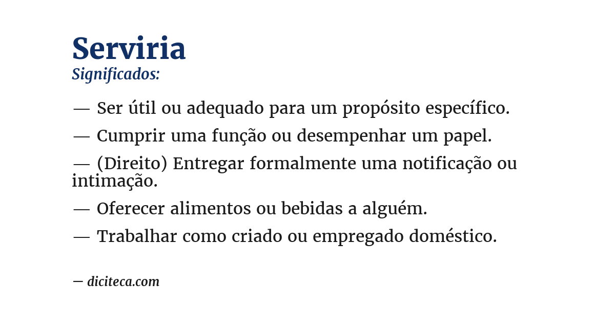 Significado de serviria
