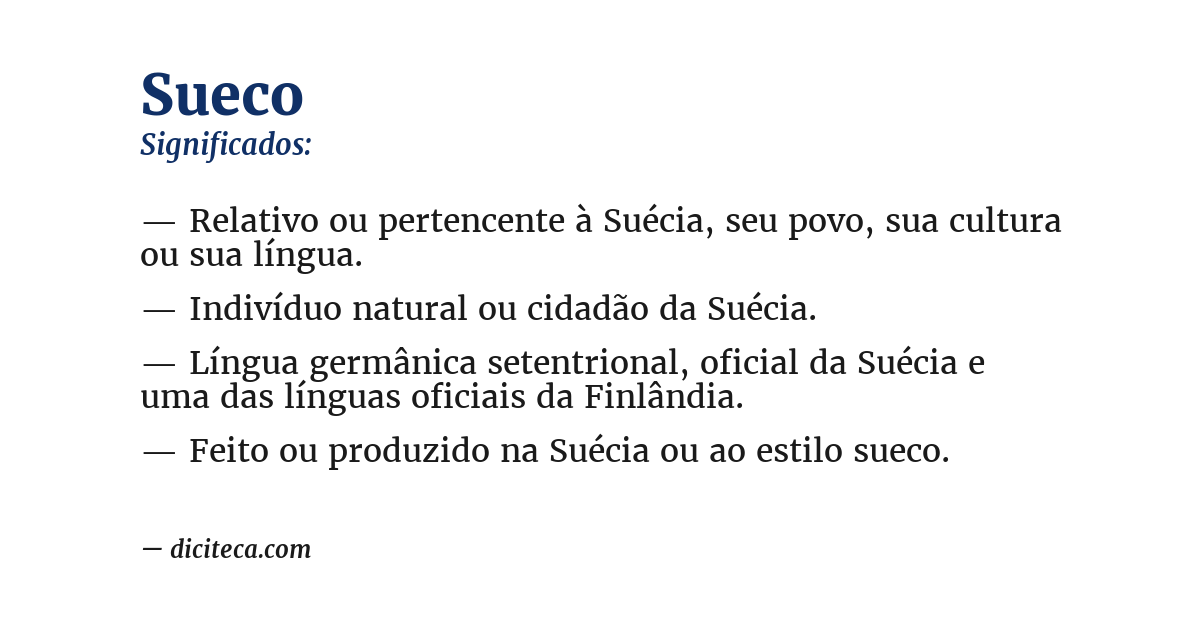 Significado de sueco