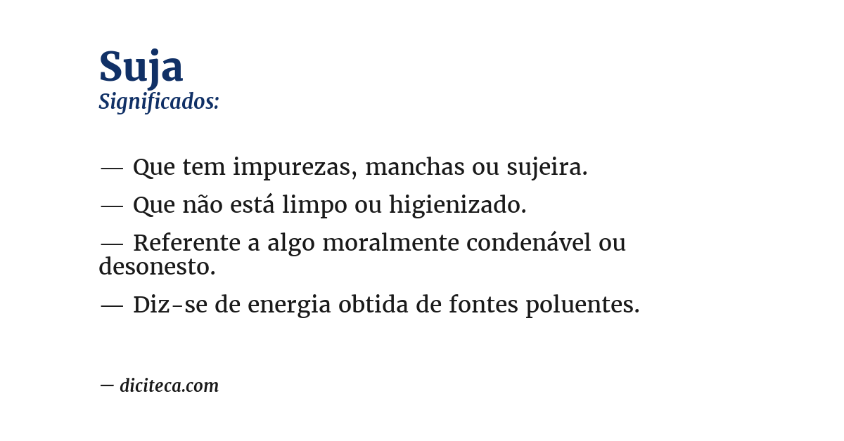 Significado de suja