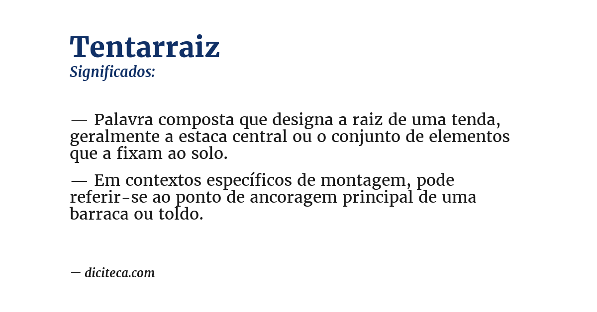 Significado de tentarraiz