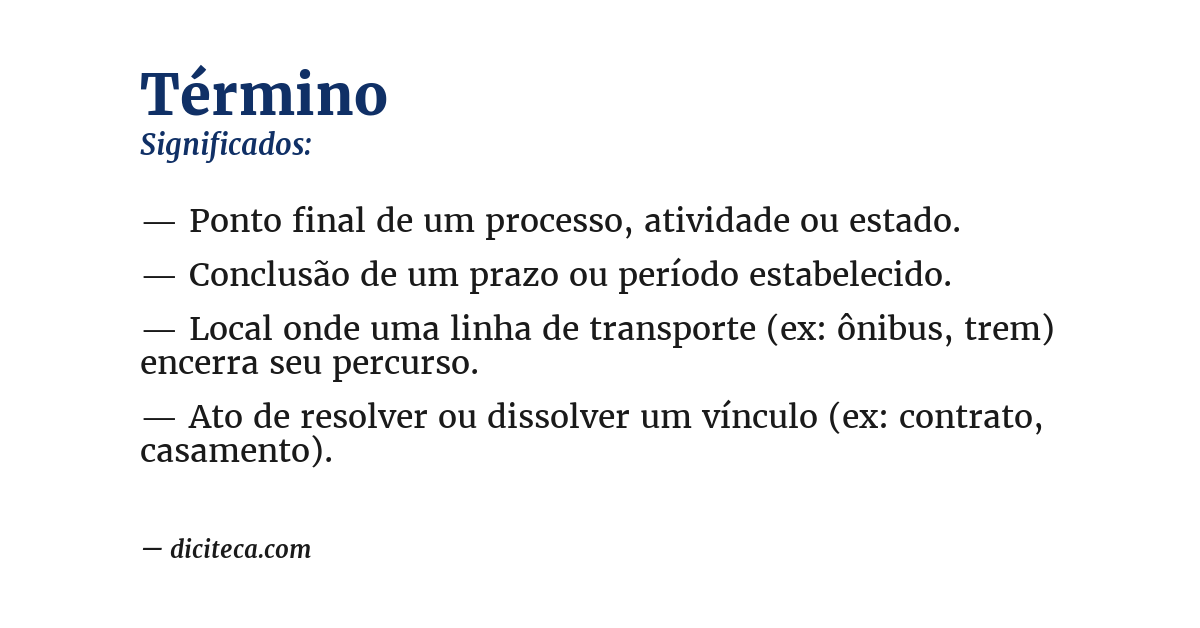 Significado de término