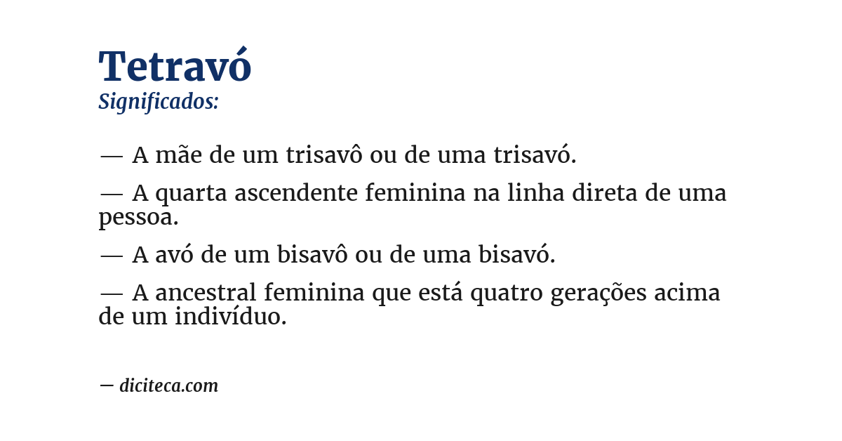 Significado de tetravó