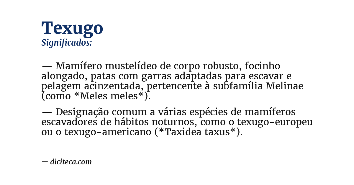 Significado de texugo