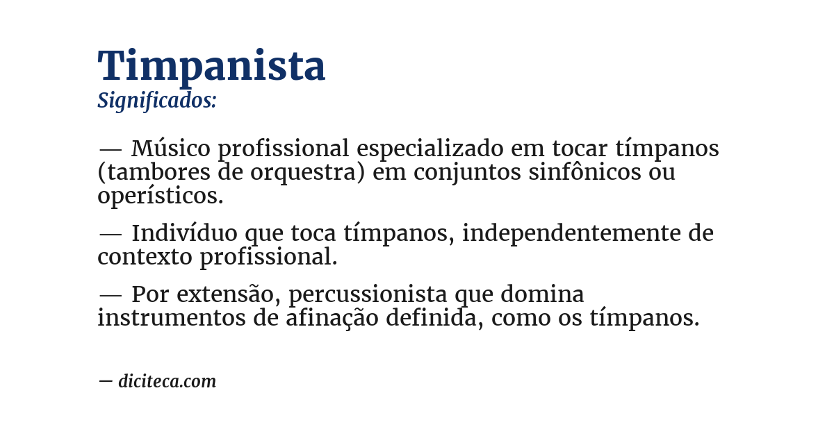 Significado de timpanista