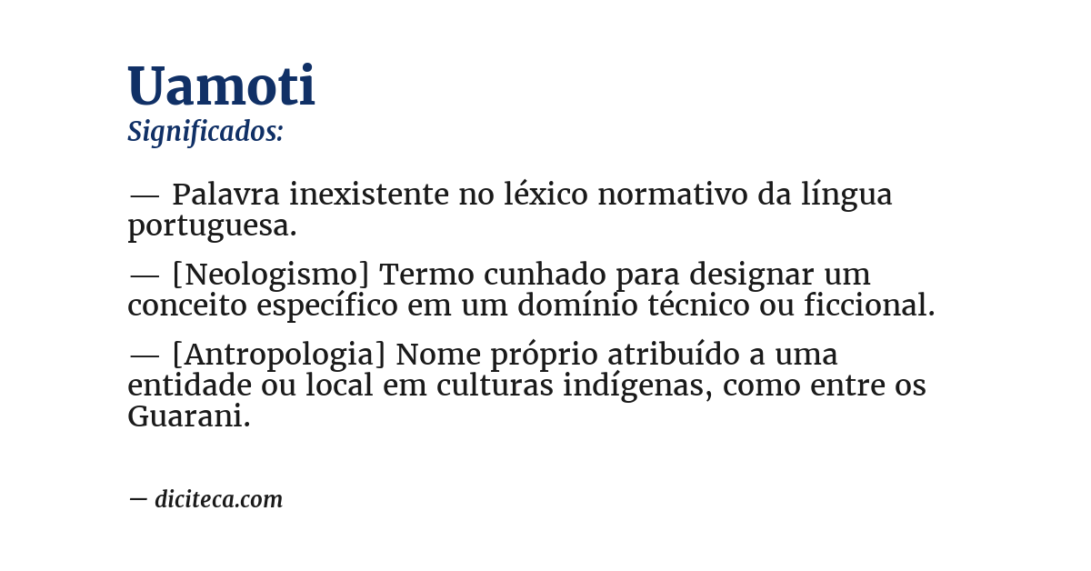 Significado de uamoti
