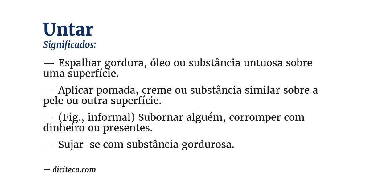 Significado de untar