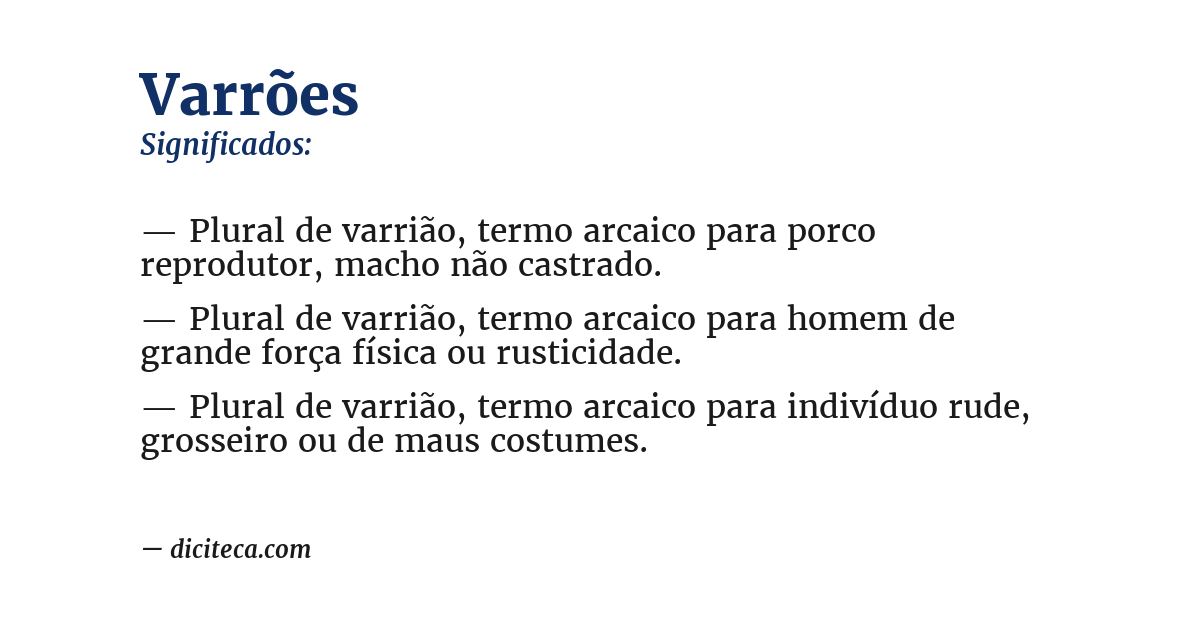 Significado de varrões