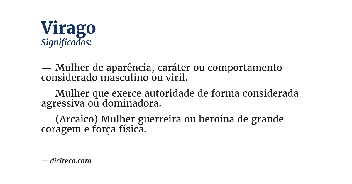Significado de virago