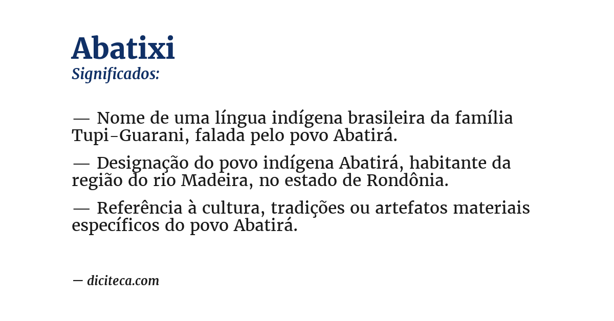 Significado de abatixi