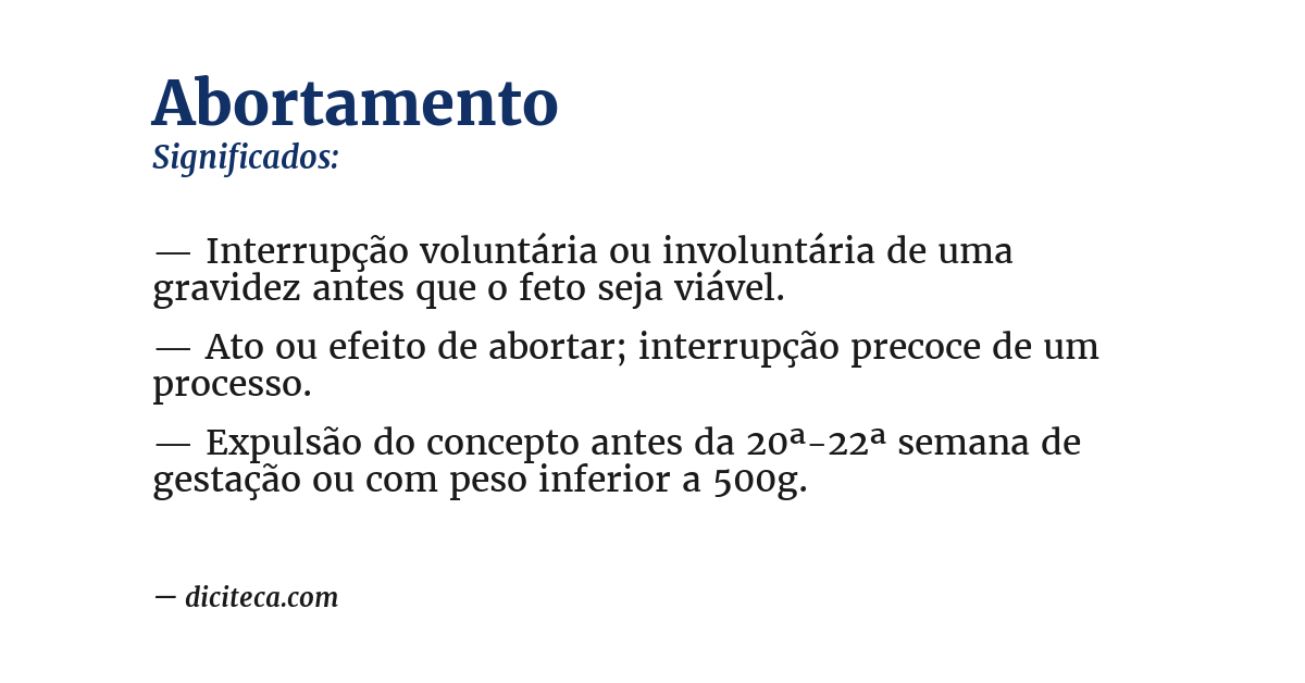 Significado de abortamento