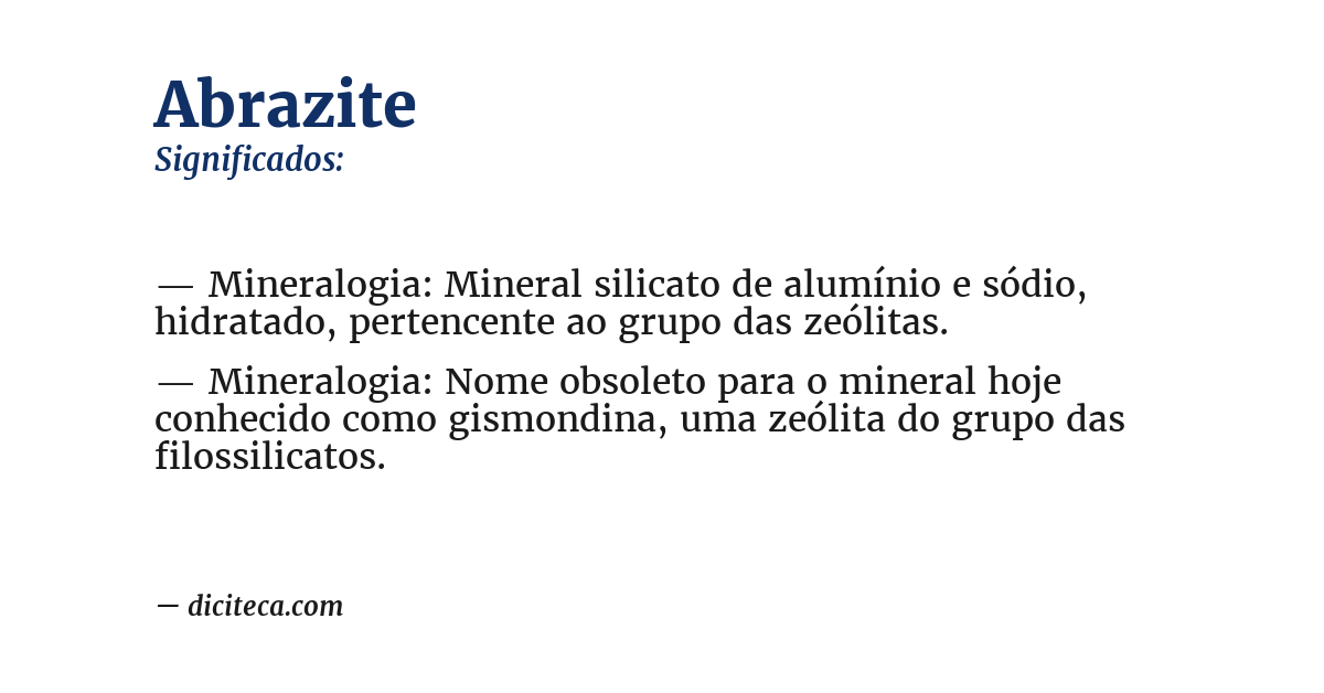 Significado de abrazite