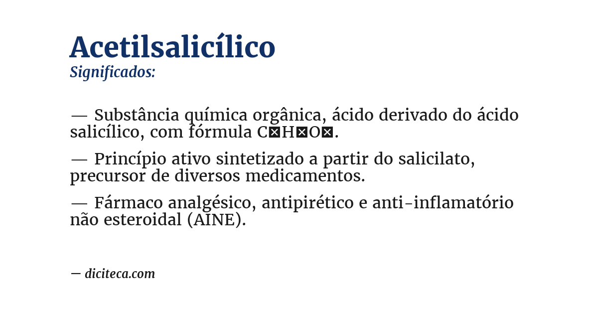 Significado de acetilsalicílico