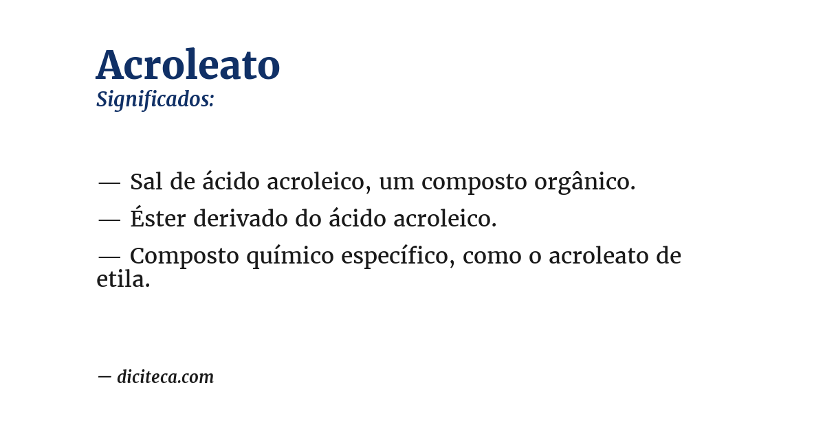 Significado de acroleato