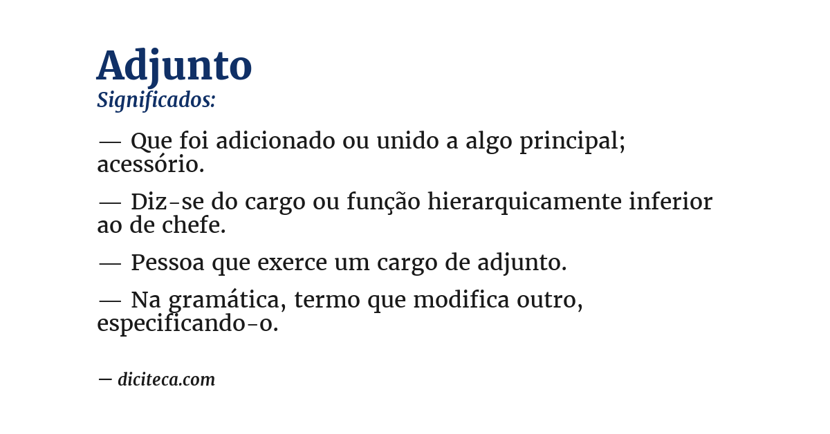 Significado de adjunto
