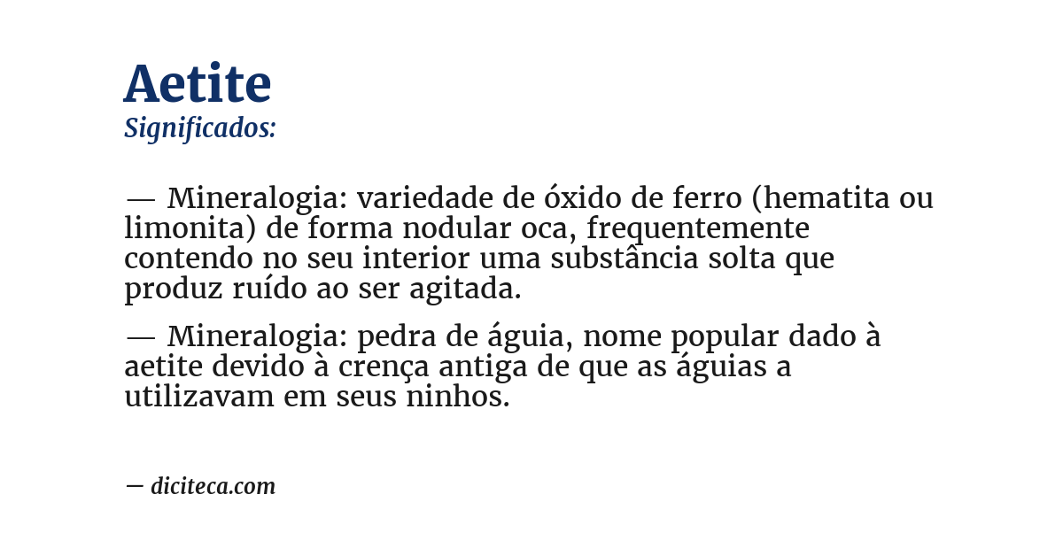Significado de aetite