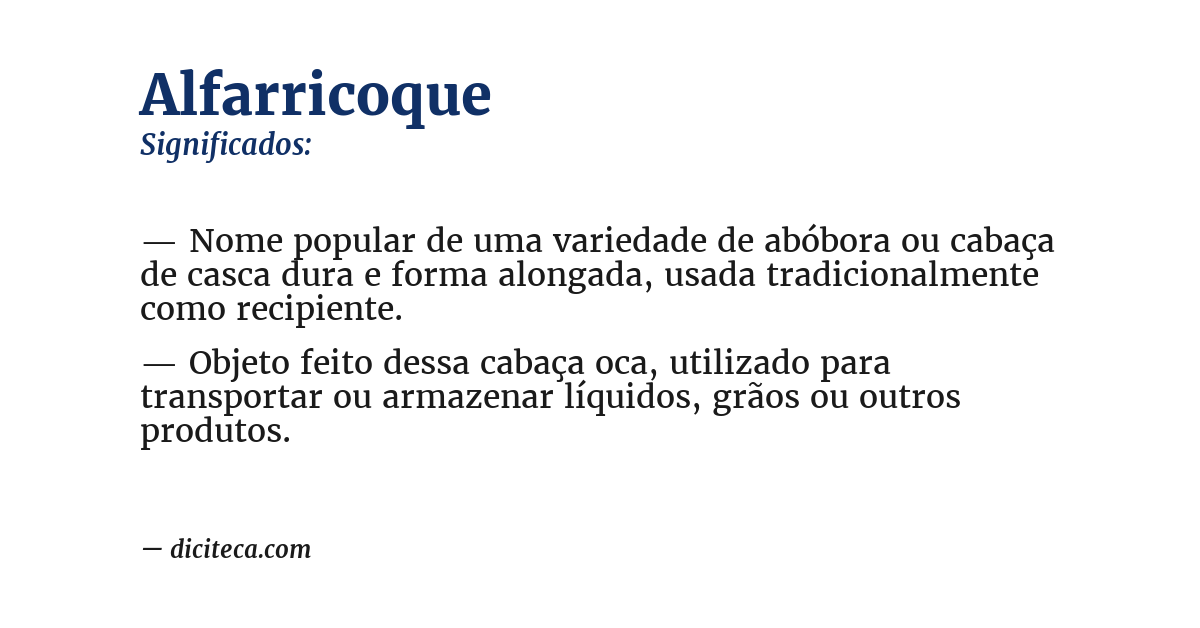 Significado de alfarricoque