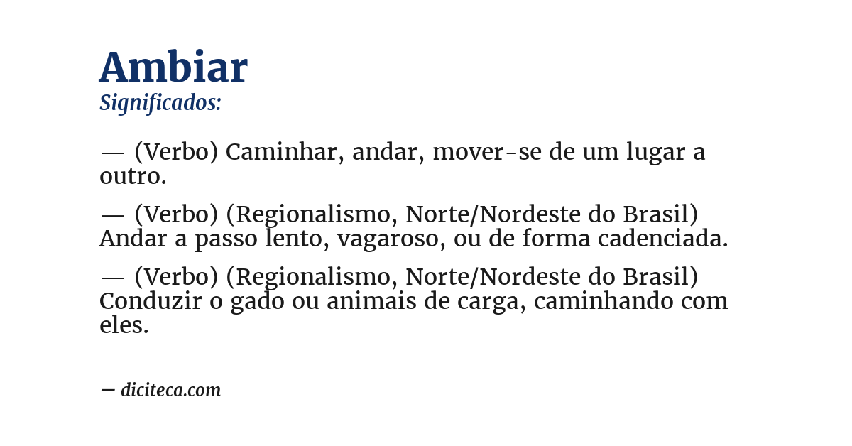 Significado de ambiar
