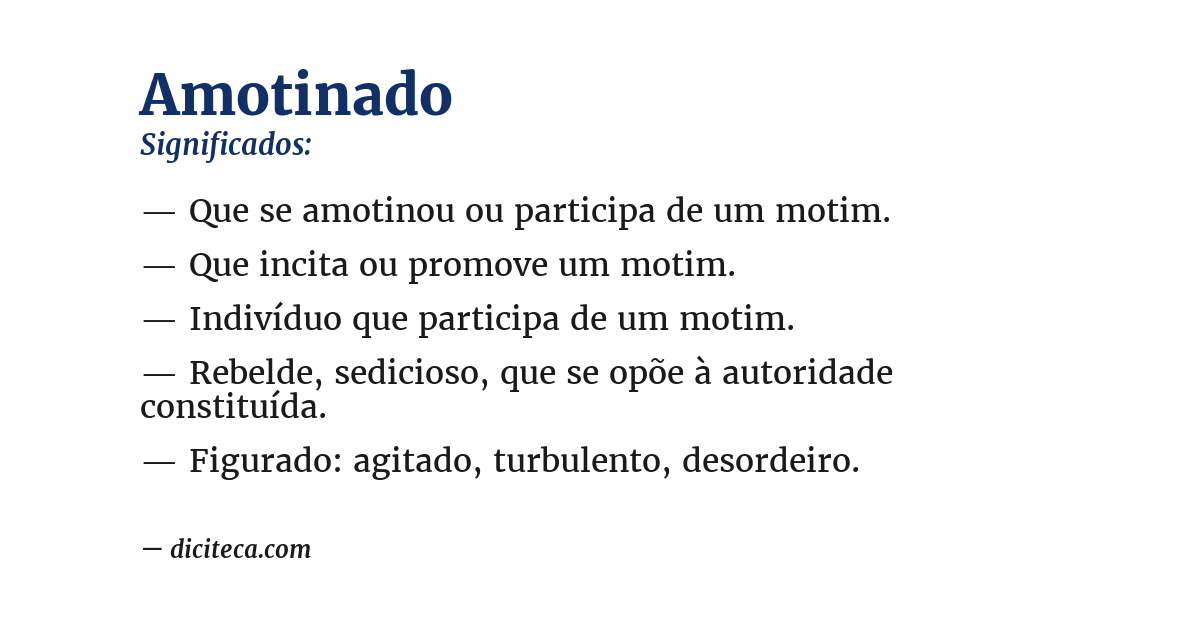 Significado de amotinado