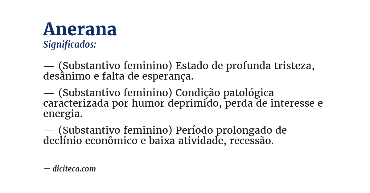 Significado de anerana