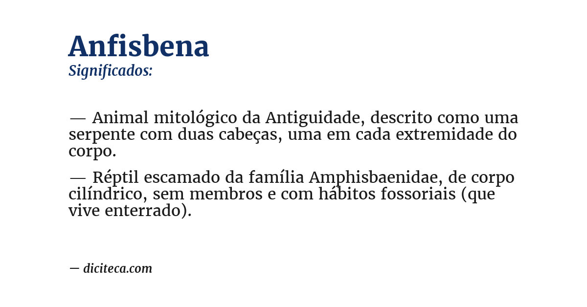 Significado de anfisbena