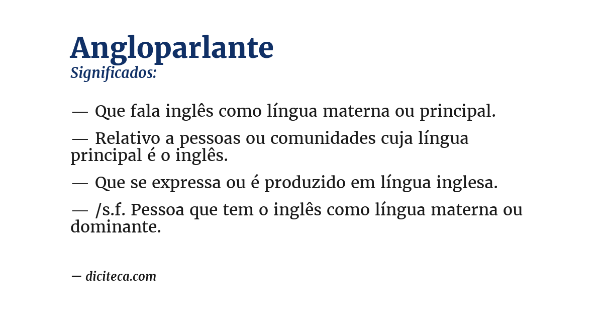 Significado de angloparlante