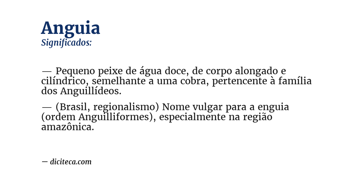 Significado de anguia