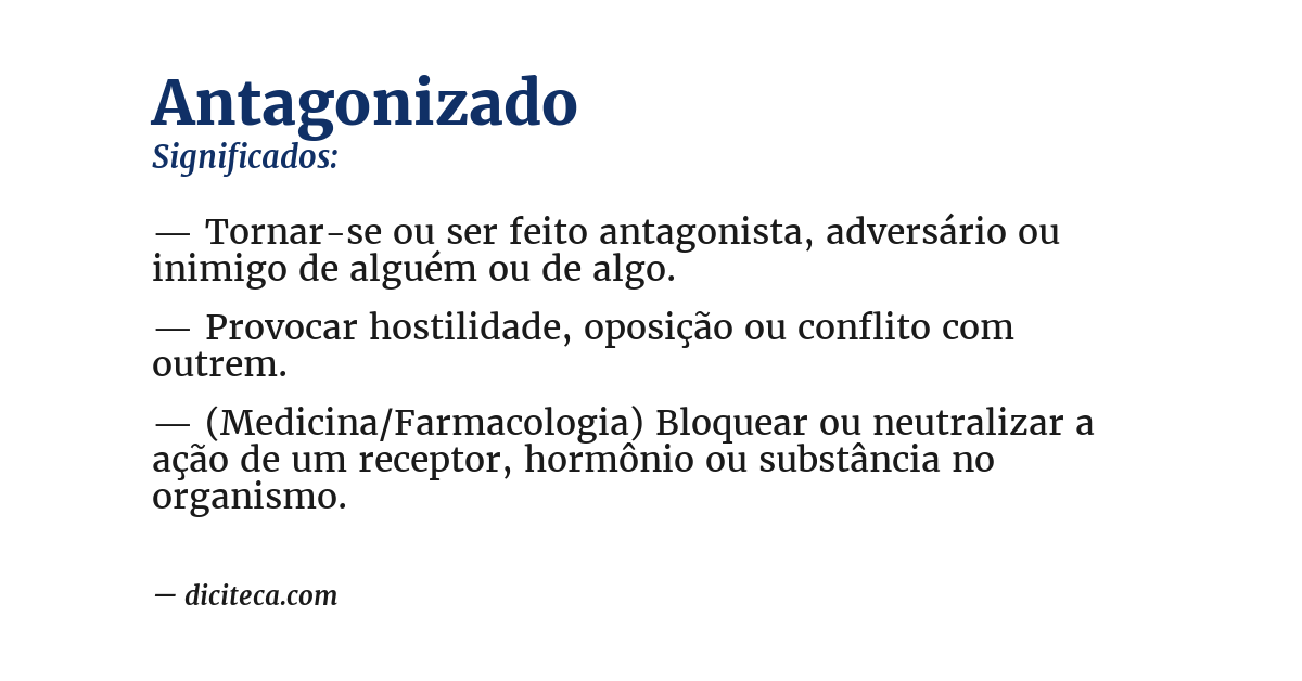 Significado de antagonizado