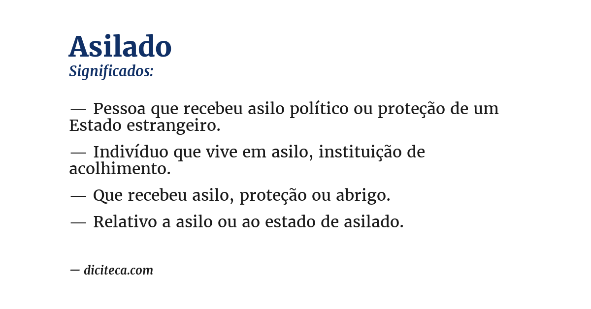 Significado de asilado