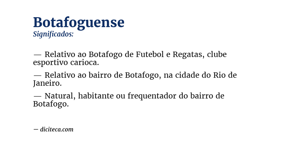 Significado de botafoguense