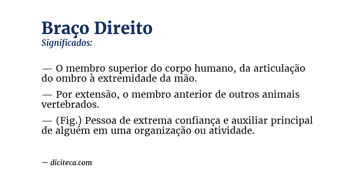 Significado de braço direito