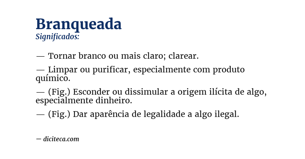 Significado de branqueada