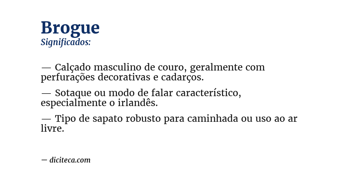 Significado de brogue