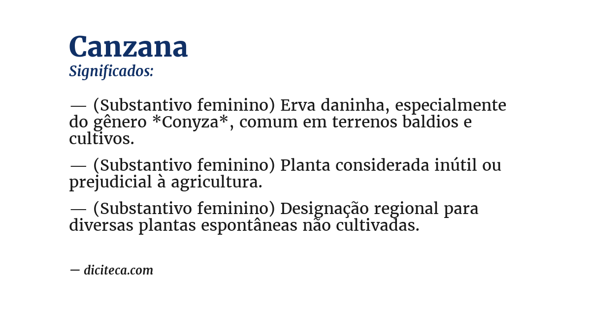 Significado de canzana