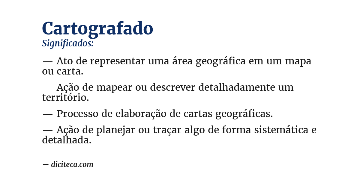 Significado de cartografado