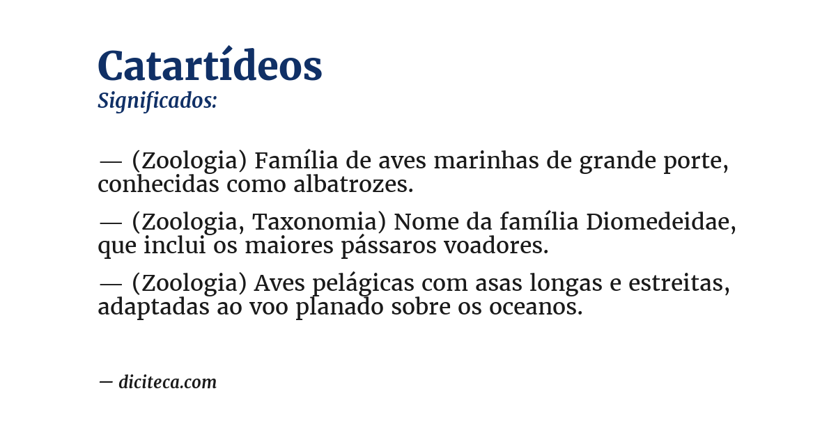 Significado de catartídeos