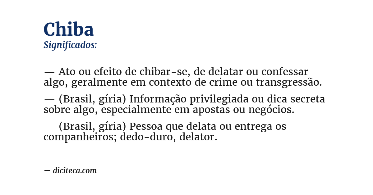 Significado de chiba