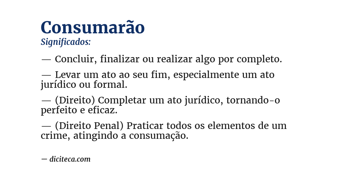 Significado de consumarão