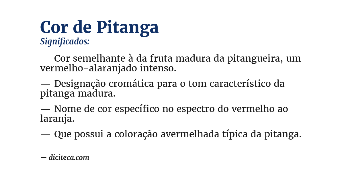 Significado de cor de pitanga