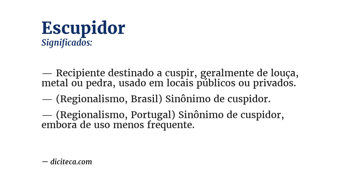 Significado de escupidor