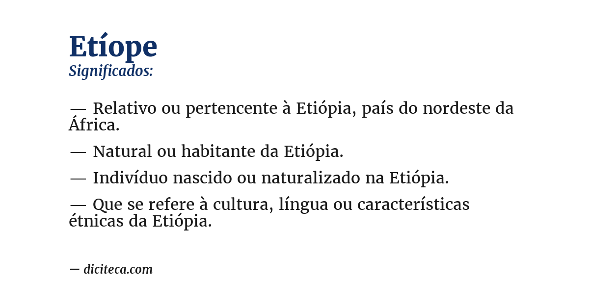 Significado de etíope