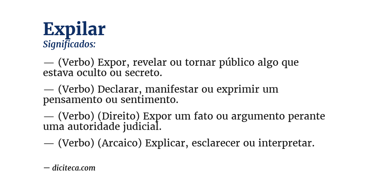 Significado de expilar