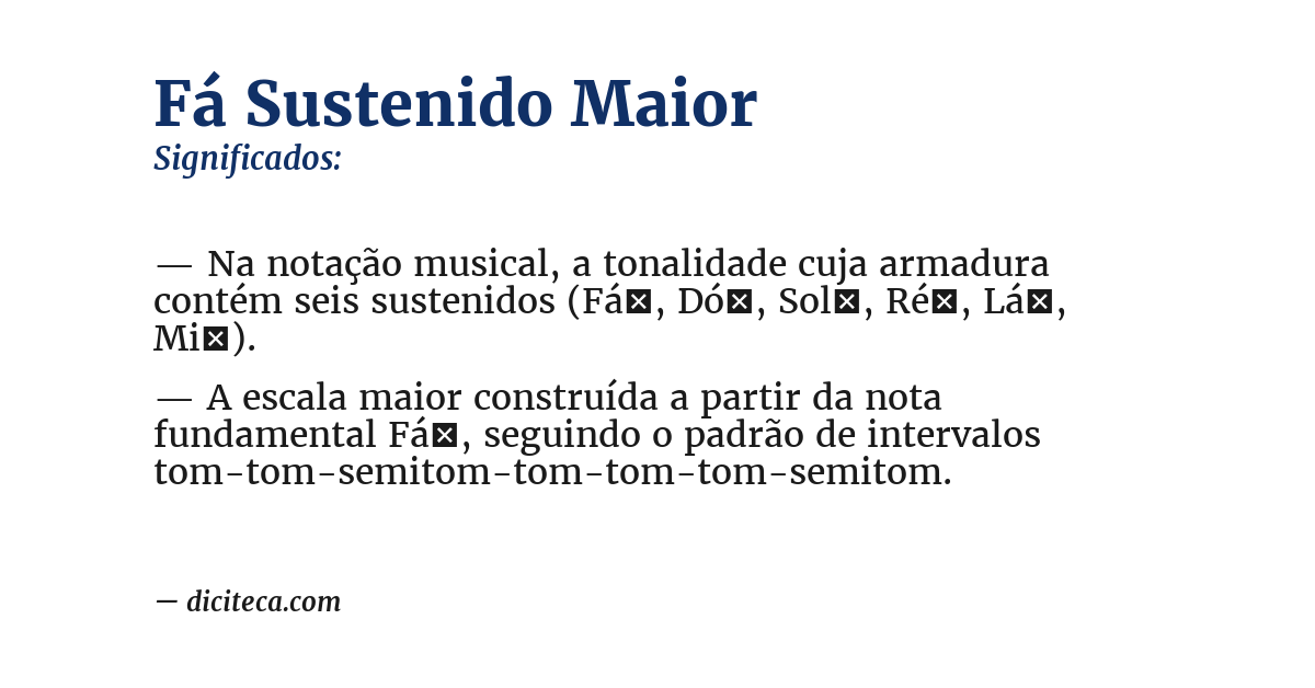 Significado de fá sustenido maior