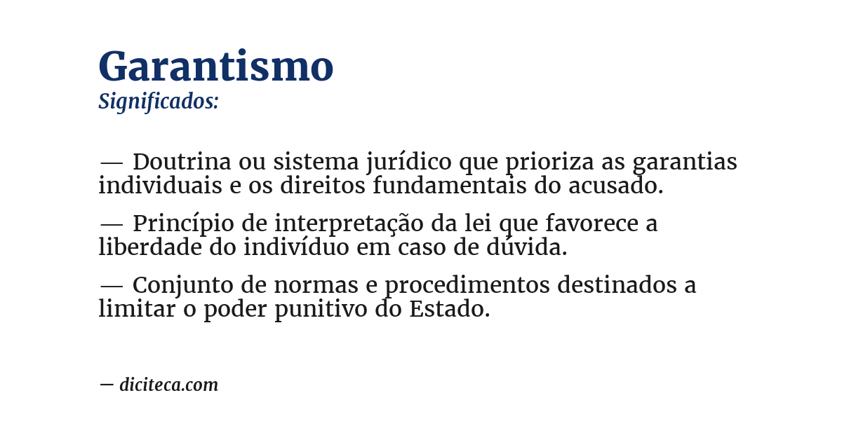 Significado de garantismo