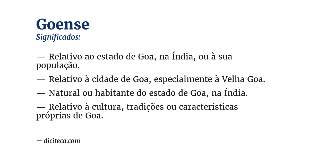 Significado de goense