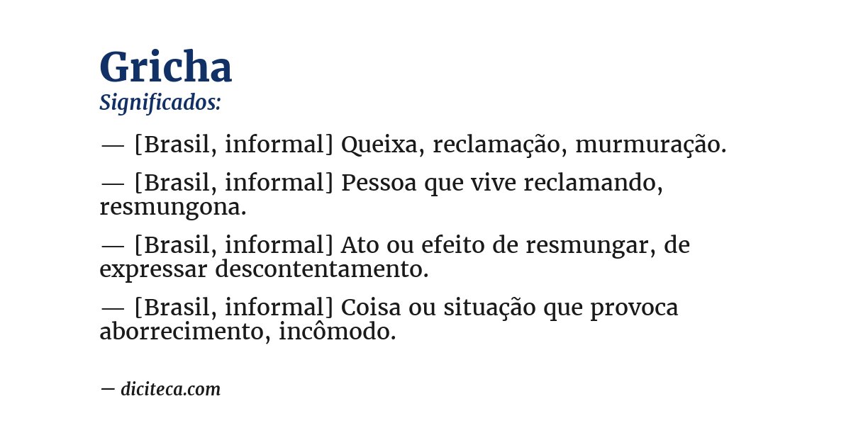 Significado de gricha