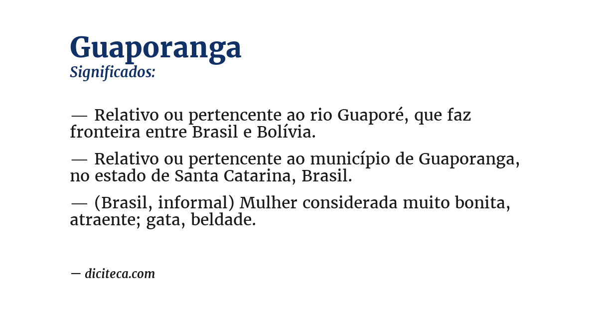 Significado de guaporanga