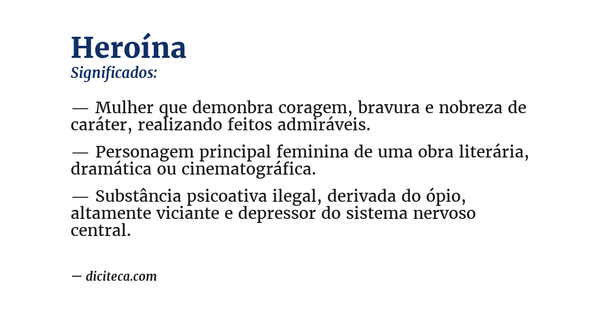 Significado de heroína