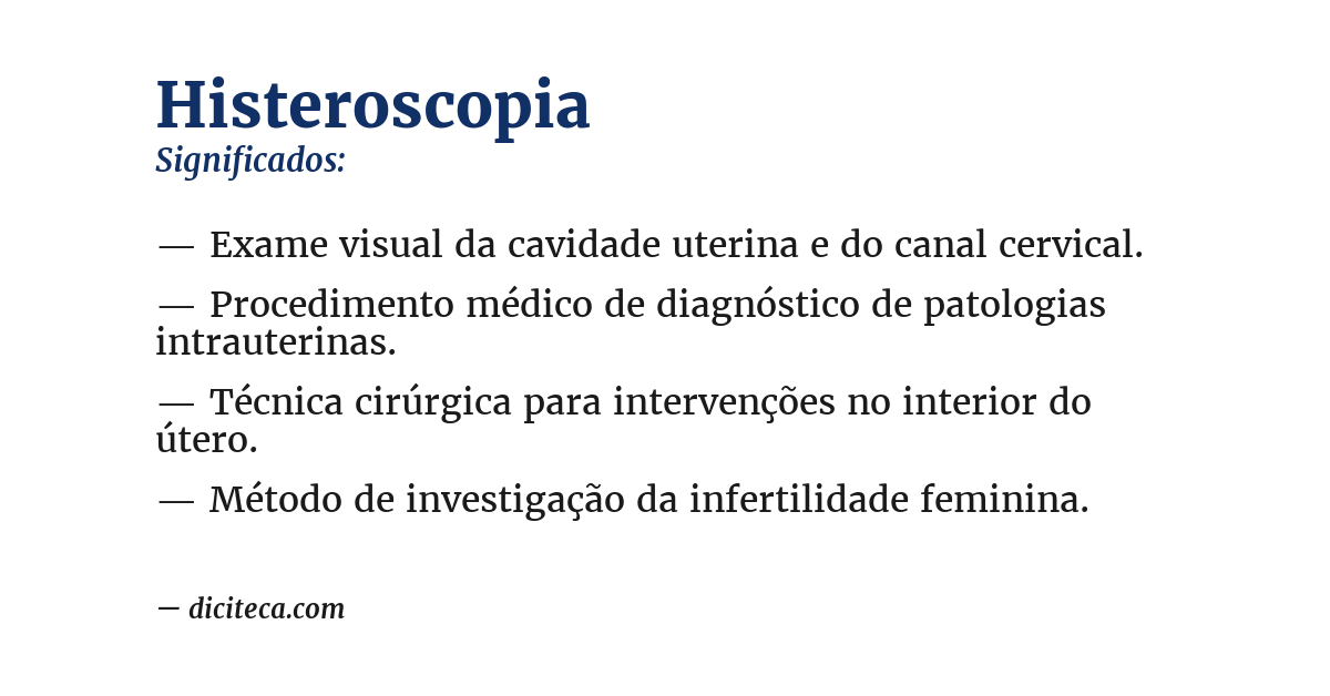 Significado de histeroscopia